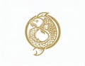 Hindu fish makara logo Royalty Free Stock Photo