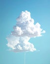 Tall cumulus cloud formation set against a bright blue sky Royalty Free Stock Photo