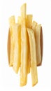 The French fries turned white when viewed from above. Royalty Free Stock Photo