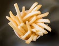 The French fries turned white when viewed from above. Royalty Free Stock Photo
