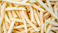 The French fries turned white when viewed from above. Royalty Free Stock Photo