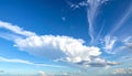 Cumulonimbus clouds dominate the sky, characterized by their towering, dense structure Royalty Free Stock Photo