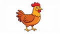 Vector art cartoon chicken Royalty Free Stock Photo
