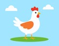 Vector art cartoon chicken Royalty Free Stock Photo