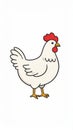 Vector art cartoon chicken Royalty Free Stock Photo