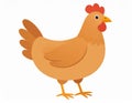 Vector art cartoon chicken Royalty Free Stock Photo
