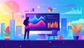 Flat design vector-style image of data analytics Royalty Free Stock Photo