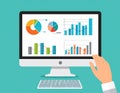 Flat design vector-style image of data analytics Royalty Free Stock Photo
