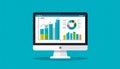 Flat design vector-style image of data analytics Royalty Free Stock Photo