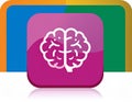 App icon vector-style image of a brain Royalty Free Stock Photo
