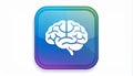 App icon vector-style image of a brain Royalty Free Stock Photo