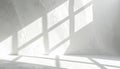 Sunlight Through Window Grids on Textured White Wall Royalty Free Stock Photo
