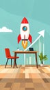 Exponential growth or compound interest, investment, wealth or earning rising up grap Royalty Free Stock Photo