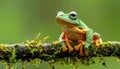 Gliding tree frog (Agalychnis spurrelli) is a species of frog in family Hylidae Royalty Free Stock Photo