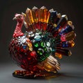 a turkey made out of glss Royalty Free Stock Photo