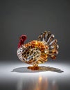 a turkey made out of glss Royalty Free Stock Photo