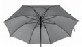 Large grey golf umbrella open . isolated on a white background. Royalty Free Stock Photo