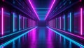 Neon 3D image of cinematic background Royalty Free Stock Photo