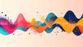 Vibrant Abstract Sound Wave Design with Colorful Gradient and Dynamic Elements Royalty Free Stock Photo