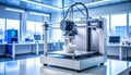Advanced 3D Printer in a Modern Laboratory Setting Royalty Free Stock Photo