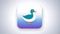 App icon vector-style image of a duck Royalty Free Stock Photo