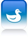 App icon vector-style image of a duck Royalty Free Stock Photo