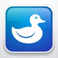 App icon vector-style image of a duck Royalty Free Stock Photo