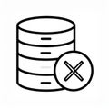Database Error or Deletion Icon Royalty Free Stock Photo