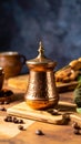 Arabic Coffee pot traditional. Saudi Coffee Dallah, A still life of Saudi traditional Royalty Free Stock Photo