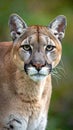 A close-up portrait of a cougar (Puma concolor) Royalty Free Stock Photo