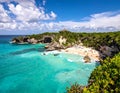 Clifftop view of Nyang Nyang Beach, Bali, Indonesia, featuring turquoise waters Royalty Free Stock Photo