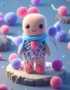 Cute isometric 3D image of clonal hematopoiesis Royalty Free Stock Photo