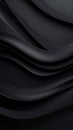 Abstract black wave pattern with smooth curves and flowing lines for background design Royalty Free Stock Photo