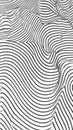 Abstract black and white striped wavy pattern design on a surface graphic Royalty Free Stock Photo