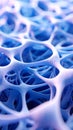 Abstract blue cellular structure with interconnected organic shapes and depth Royalty Free Stock Photo