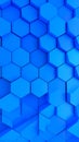 Abstract blue hexagonal pattern background, 3D render of geometric shapes Royalty Free Stock Photo