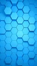 Abstract blue hexagonal pattern background, 3D render of geometric shapes Royalty Free Stock Photo