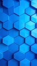 Abstract blue hexagonal pattern background, geometric design Royalty Free Stock Photo