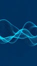 Abstract Blue Light Wave Formed by Small Glowing Dots Royalty Free Stock Photo