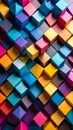 Abstract colorful cube pattern background design for modern art and creative concepts Royalty Free Stock Photo