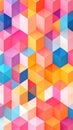 Abstract Colorful 3D Cube Pattern Geometric Design Background Royalty Free Stock Photo