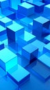 Abstract 3D Blue Cubes Geometric Pattern Modern Design Background Royalty Free Stock Photo