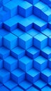 Abstract 3D Blue Cubes Geometric Pattern Modern Design Background Royalty Free Stock Photo
