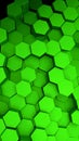 Abstract 3D Green Hexagon Background Geometric Pattern Modern Design Royalty Free Stock Photo