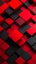 Abstract 3D Red and Black Cubes Background Geometric Pattern Royalty Free Stock Photo