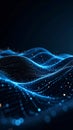 Abstract digital data stream flowing across a dark background, futuristic design Royalty Free Stock Photo
