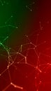 Abstract digital network connection with red and green gradient background Royalty Free Stock Photo