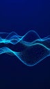 Abstract digital wave pattern in blue, futuristic data visualization background Royalty Free Stock Photo