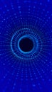 Abstract futuristic tunnel perspective digital network connection blue background Royalty Free Stock Photo