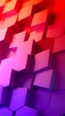 Abstract geometric cube pattern with vibrant gradient color background Royalty Free Stock Photo